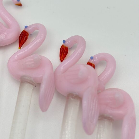 Vintage Blown Glass Swizzle Sticks Tropical Theme Collection Barware MCM RARE - Picture 9 of 13